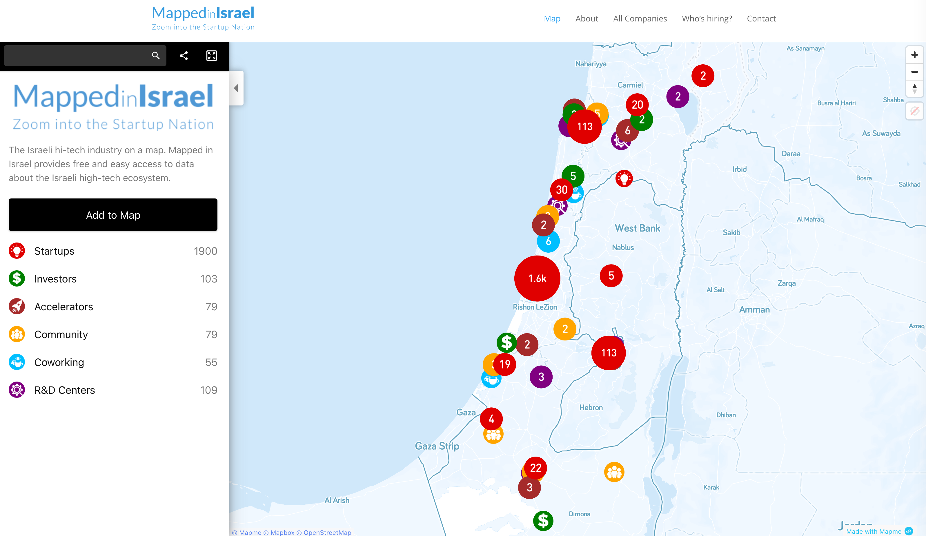 Israel Startup Map